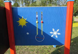 tablica z termometrem na placu zabaw